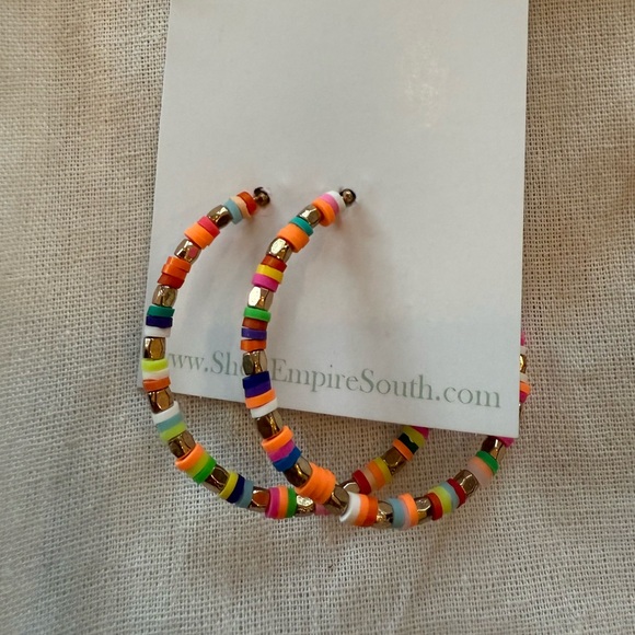 Jewelry - NWT colorful hoop earrings